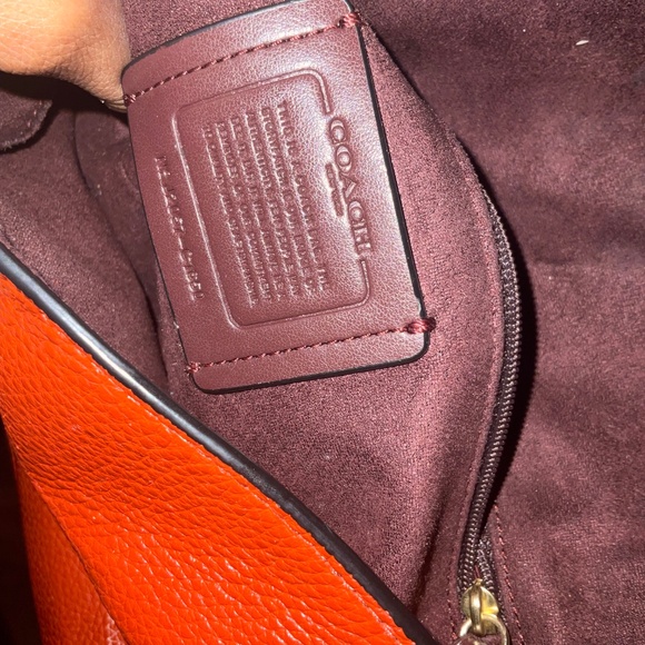 Coach Drifter Top Handle Satchel – Colorblock Purple/Mustard/Orange - Picture 8 of 8